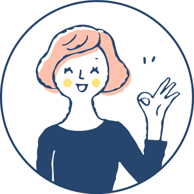 グッドサインをしている女性イラスト