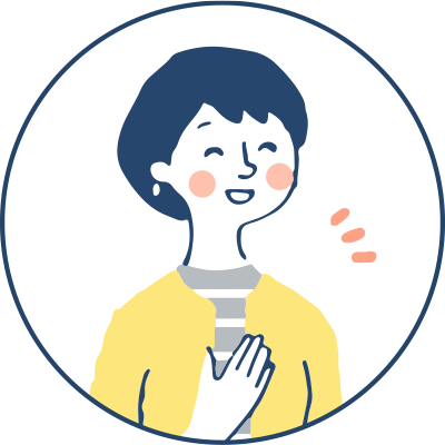 胸に手を当てる女性イラスト